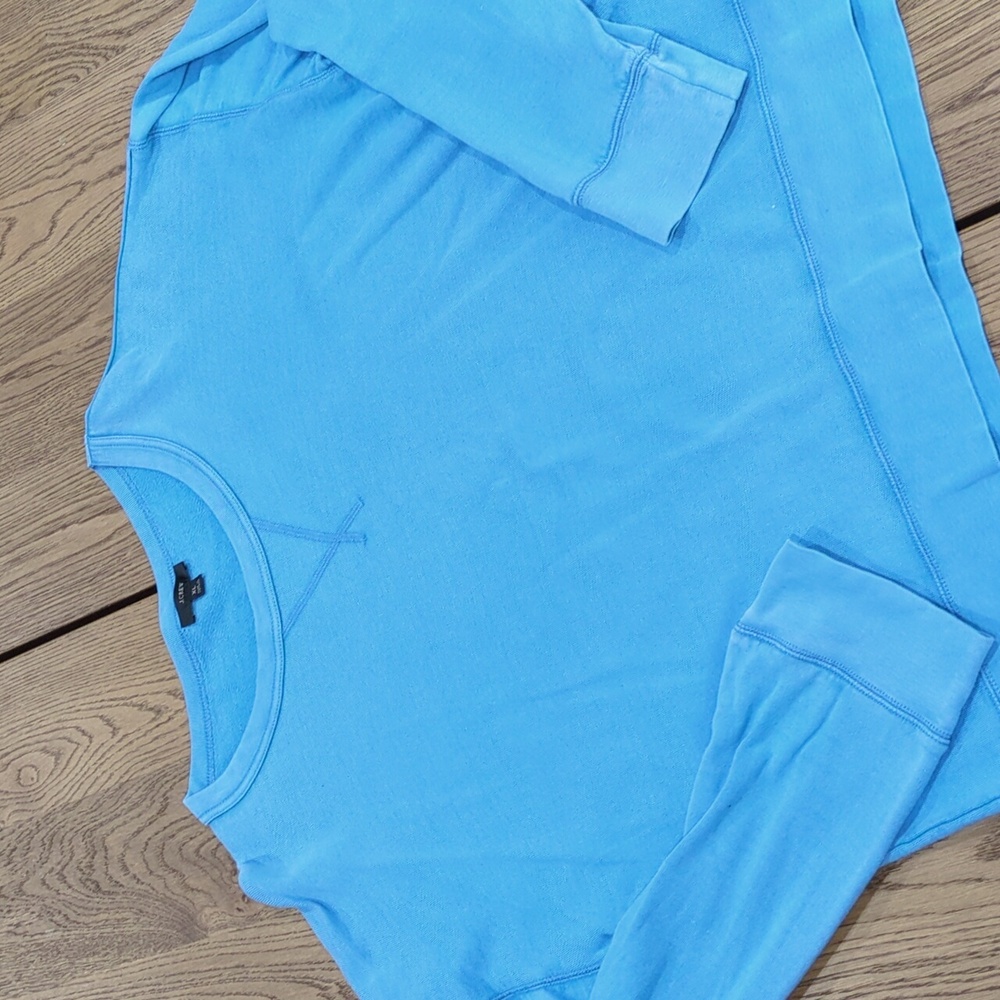 JCrew Terry lightweight sweatshirt. Blue XL